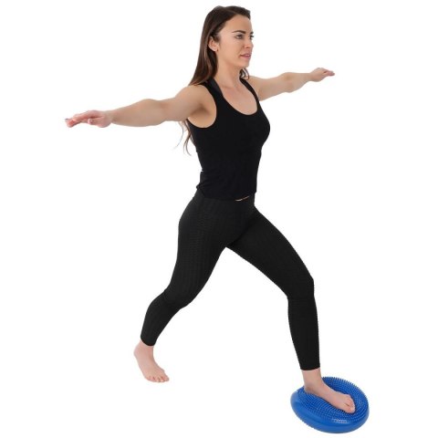 DYSK PODUSZKA SENSOMOTORYCZNA Z POMPKĄ 33CM NIEBIESKI ENERO FIT