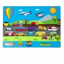 MATA EDUKACYJNA Tablica FILCOWA na rzepy dla dzieci Miasto pojazdy