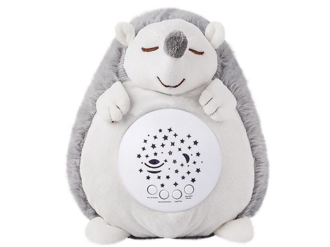 Pluszowy Jeż Jeżyk PROJEKTOR Maskotka Emituje Biały Szum Usypiacz Pomaga Zasnąć Zabawka Dla Dzieci