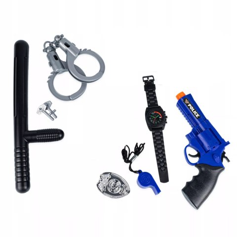 Zestaw strój małego policjanta dla dzieci kamizelka i akcesoria policyjne