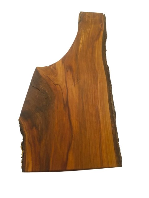 Deska z jabłoni | Deska z drewna jabłoniowego - unikatowa, olejowana, okorowana, naturalna, idealna do kuchni i serwowania