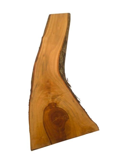 Deska z jabłoni | Deska z drewna jabłoniowego - unikatowa, olejowana, okorowana, naturalna, idealna do kuchni i serwowania