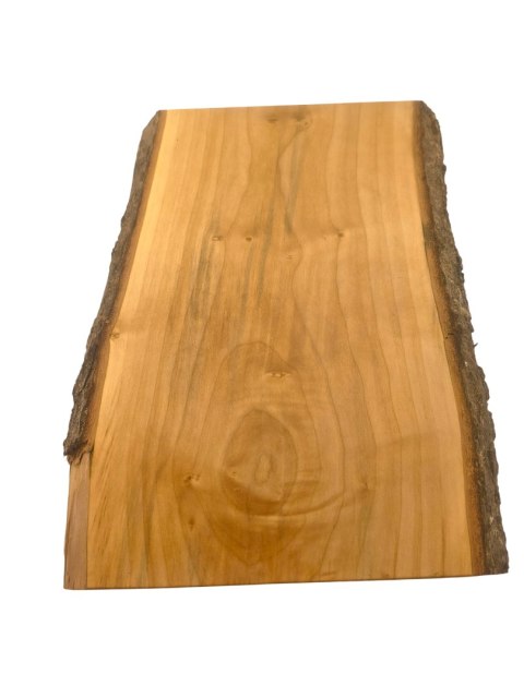 Deska z jawora | Deska z drewna jaworowego - unikatowa, olejowana, okorowana, naturalna, idealna do kuchni i serwowania
