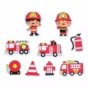 Grube piankowe strażackie naklejki do wanny do kąpieli straż pożarna