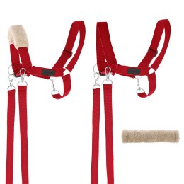 Hobby Horse A3 Skippi duży czarny, czerwony kantar, wodze, mufka