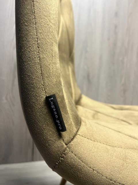 Krzesło tapicerowane BORGO VELVET BROWN GOLD