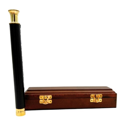 Luneta Mosiężno-Skórzana w Pudełku Drewnianym - HT013