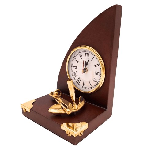 Marynistyczny Zestaw Biurkowy Zegar i Uchwyt na Długopis - Jacht - TC025