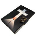 Notes Skórzany Krzyż Religijny Modlitewnik - 200 stron - AH15