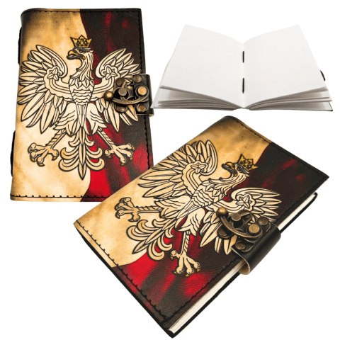 Notes Skórzany Pamiętnik Polski Orzeł Patriotyczny - 200 stron - AH13