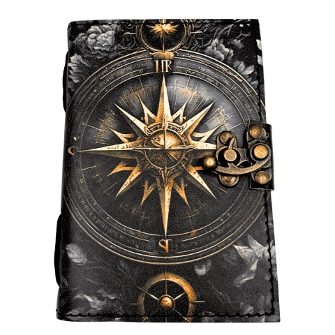 Notes Skórzany Pamiętnik Retro Róża Wiatrów 200 stron - AH12