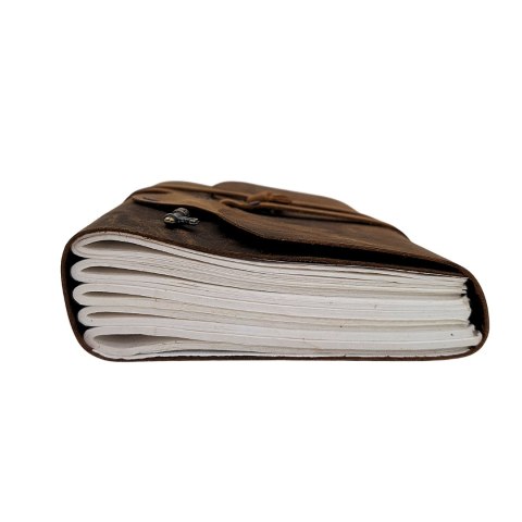 Notes Skórzany Retro z Kluczykiem i Paskiem 200 stron 18 x 13 cm - AH02