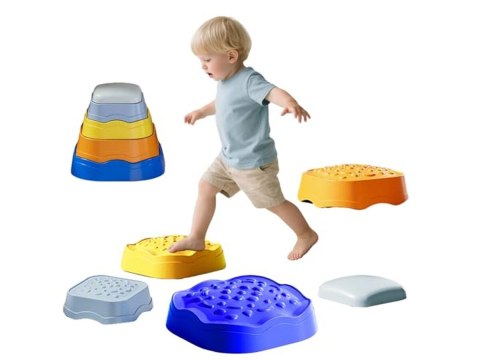 Ścieżka Sensoryczna Dla Dzieci KAMIENIE BALANSUJĄCE 5 Szt Równowaga Trening Równowagi