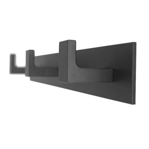 Wieszak ścienny na ręczniki 3 haki - czarny