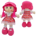 LALKA PRZYTULANKA SZMACIANKA Z DŻWIĘKIEM CIEMNY RÓŻ