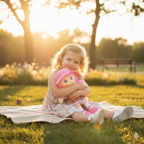 LALKA PRZYTULANKA SZMACIANKA Z DŻWIĘKIEM RÓŻOWA