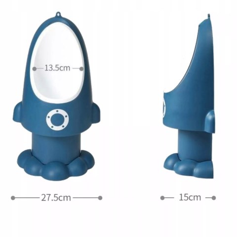 Pisuar Rakieta stojący z możliwością mocowania na ścianie nocnik do nauki