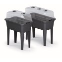 SZKLARNIA STOJĄCA ROZSADNIK RESPANA SET ECOLINE 74,6x77,7x36,8CM ANTRACYT
