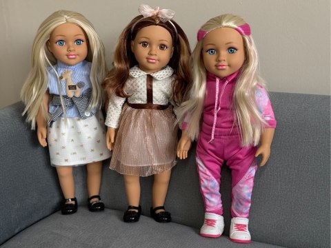 Elegancka Lalka 48 cm z długimi blond włosami - urocza stylizacja ZA5843