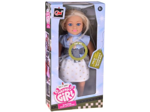 Elegancka Lalka 48 cm z długimi blond włosami - urocza stylizacja ZA5843