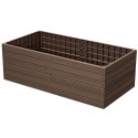 GRZĄDKA RABAT OGRODOWA OBRZEŻE BASE WOOD 149x75CM RUSTYKALNA CEGŁA