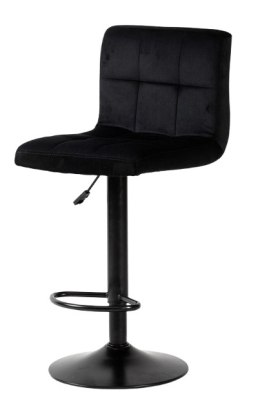 Hoker D2BW Krzesło Barowe Fotel obrotowy WELUR Regulowana wysokość