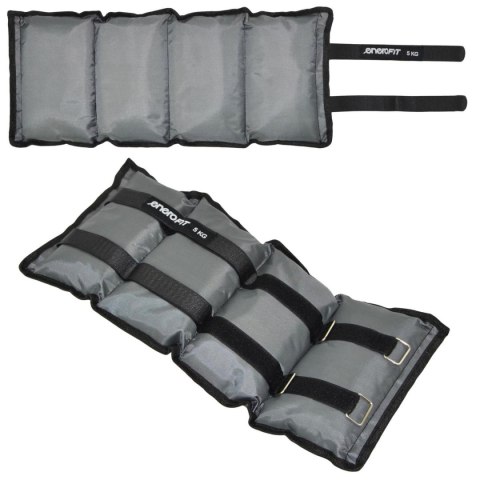 OBCIĄŻENIE NA PRZEGUBY SZARE 10KG (2x5KG) ENERO FIT