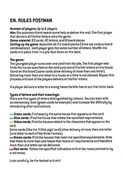 Gra obserwacyjna Postman Listonosz Londji dla rodziny 3+