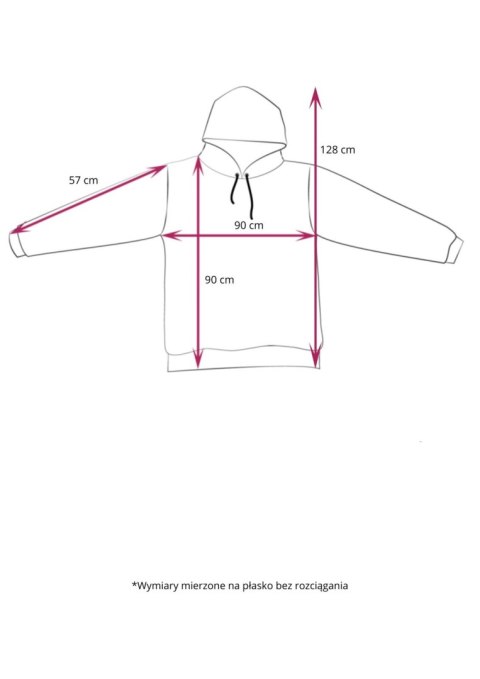 Bluza ocieplana długa/ snuddie w kratę szara/biała