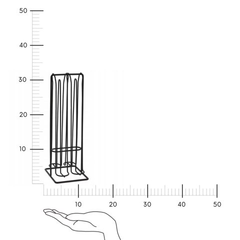 Stojak na kapsułki do kawy Nespresso metalowy czarny