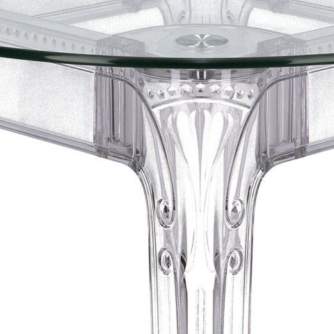 Stół Ghost 80x80cm kwadratowy transparentny