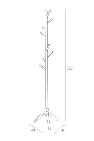 Wieszak bukowy Madura czarny