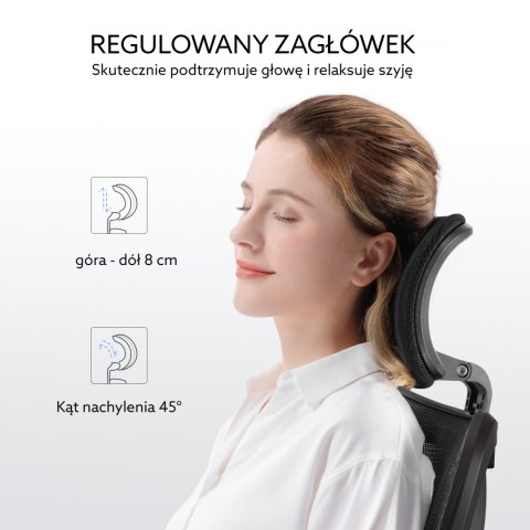Fotel ergonomiczny ANGEL biurowy obrotowy eurOpa plus z podnóżkiem