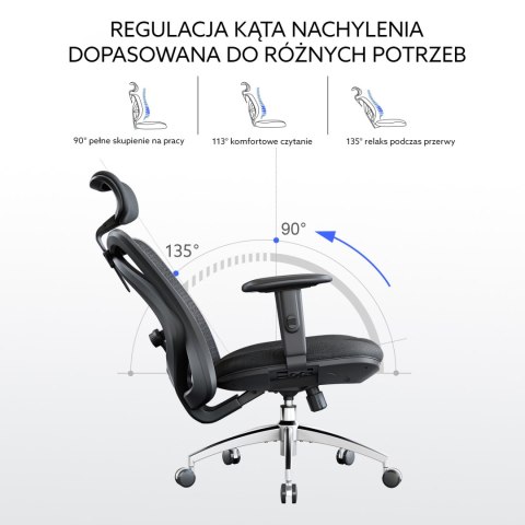 Fotel ergonomiczny ANGEL biurowy obrotowy eurOpa plus z podnóżkiem