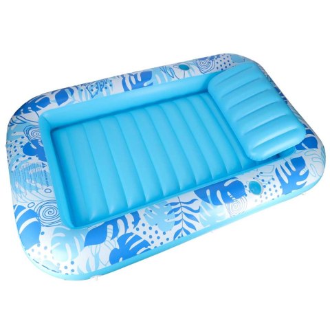 Materac dmuchany do pływania, leżak do opalania z poduszką 175cm niebieski