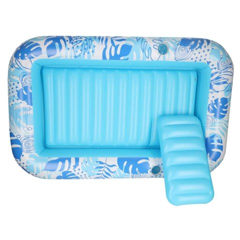 Materac dmuchany do pływania, leżak do opalania z poduszką 175cm niebieski