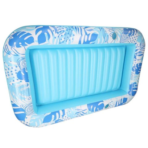 Materac dmuchany do pływania, leżak do opalania z poduszką 175cm niebieski