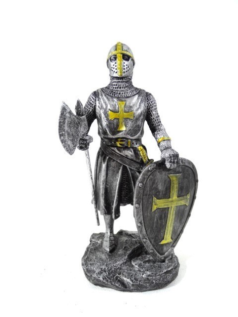 Rycerz - krzyżowiec - Figurka dekoracyjna - Wysokość 18cm - MC-23079