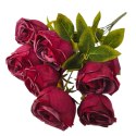 Bukiet róż do flakonu róże bordowe sztuczne kwiaty do kompozycji
