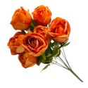 Bukiet róż do flakonu róże ceglaste sztuczne kwiaty do kompozycji