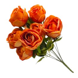 Bukiet róż do flakonu róże ceglaste sztuczne kwiaty do kompozycji
