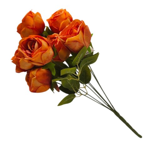 Bukiet róż do flakonu róże ceglaste sztuczne kwiaty do kompozycji