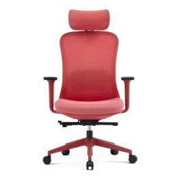 Fotel biurowy ergonomiczny ANGEL fizjO czerwony z funkcją masażu