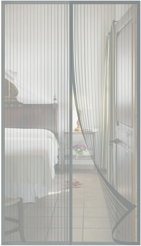 Moskitiera MAGNETYCZNA Drzwiowa do Przycięcia SZARA