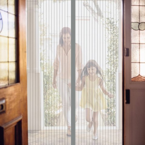 Moskitiera MAGNETYCZNA Drzwiowa do Przycięcia SZARA