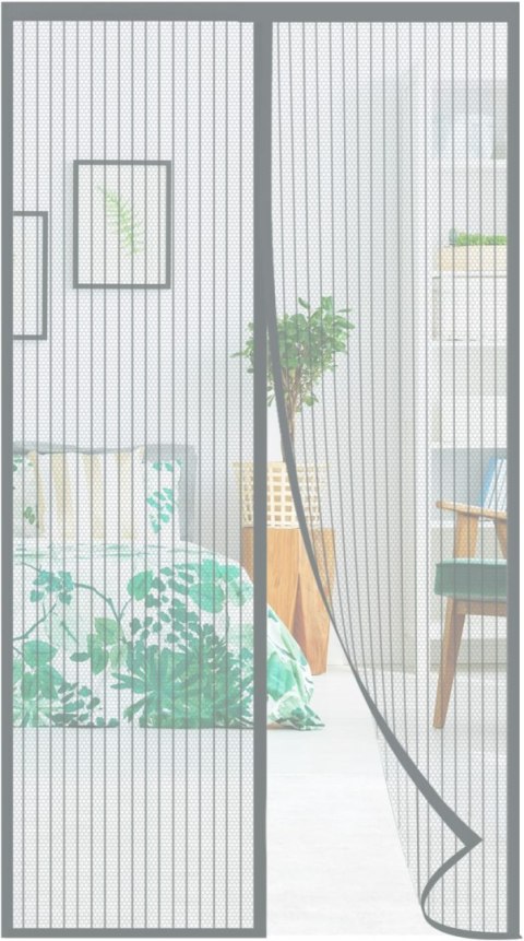 Moskitiera MAGNETYCZNA Drzwiowa do Przycięcia SZARA