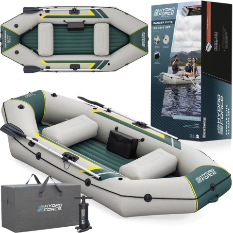 Bestway Dmuchany ponton RANGER ELITE X3 295x130x46cm + wiosła 65160