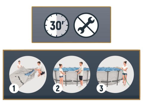 Bestway Basen STELAŻOWY 4678L 305x76cm 8w1 56408