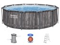 Bestway Basen stelażowy 366x100cm 8w1 drewno 5614X