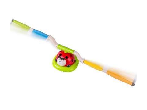 Gra Zręcznościowa 3w1 BIEDRONKA Wyrzutnia Rakiet Skakanka Rzut Do Celu Rzutki Skaczące Ramiona Interaktywna Zabawka Dla Dzieci